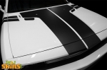 Dodge Challenger T Hood Stripes Vinyl Graphics Decal Hemi BLACK (2008-2014)