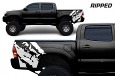 Toyota Tacoma 2005-2015 Custom Quarter Side Decal Truck Wrap - RIPPED