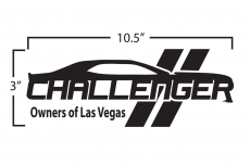 Dodge Challenger Owners of Las Vegas Club Window Decal Vinyl Graphic