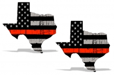 Red Lives Matter Texas Subdued American Flag Car Window Sticker Fireman Decal 2x