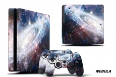 Sony PS4 Slim PlayStation 4 Slim Console Skin plus 2 Controller Skins