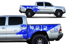 Toyota Tacoma 2005-2015 Short Bed Custom Half Side Decal Truck Wrap 4 Door - BAJA