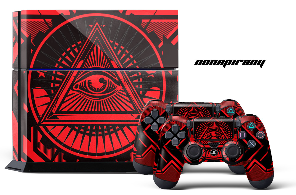 Download Sony PS4 PlayStation 4 Console Skin plus 2 Controller Skins