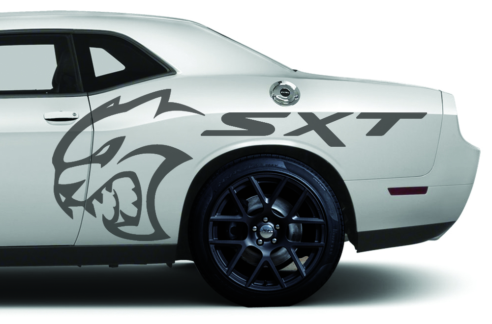 Custom Vinyl Decal HELLCAT SXT Wrap Kit for Dodge Challenger 2015-2016.