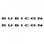 RUBICON Letters Jeep Die Cut Matte Black Vinyl