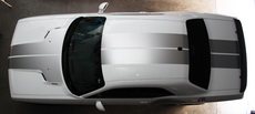 Dodge Challenger Hood, Roof, and Trunk Stripes Vinyl Graphics Decal Hemi SILVER (2008-2014)