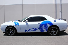 Dodge Challenger Mopar Vinyl Graphics Decal Hemi BLUE (2008-2014)