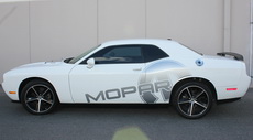 Dodge Challenger Mopar Vinyl Graphics Decal Hemi SILVER (2008-2014)