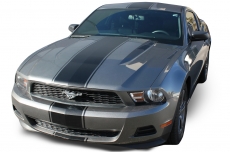 Ford Mustang Hood, Roof, and Trunk Stripes Vinyl Graphics Decal (2010-2014)