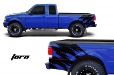 Ford Ranger Vinyl Graphics Fender Bed Art (1998-2000)