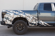Toyota Tundra TRD 4X4 Fender Graphic Vinyl Decals Full Bed Part 2007-2013 WHITE CAMO