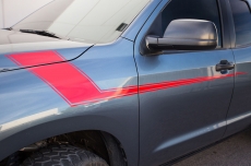 Toyota Tundra Side Race Stripe Graphic Vinyl Sticker Decal (No Logo) 2007-2013