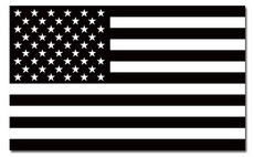 5X3  Black American Flag Decal Anti Flag 