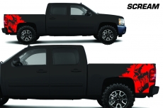 Chevy Silverado Truck 2008-2013 1500/2500/3500 CREW CAB Vinyl - SCREAM