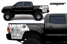 Toyota Tacoma 2005-2015 Custom Quarter Side Decal Truck Wrap - SNIPER