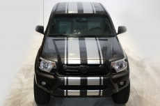 Toyota Tacoma 2012-2014 Custom Half Side Decal Truck Wrap - RACING STRIPES