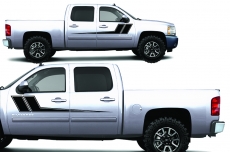 Chevrolet Silverado Truck 2008-2013 1500/2500/3500 Graphic Vinyl - RALLY STRIPE 2