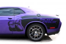 Dodge Challenger Scat Pack Side Vinyl Graphics Decal Hemi (2015-2016)