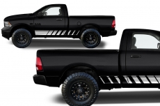 Dodge Ram Truck 1500/2500 Strobe Rocker Custom Vinyl Decal 2009-2014