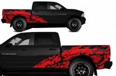 Dodge Ram Short Box Truck 1500/2500 2009-2014 Custom Vinyl Decal - NIGHTMARE