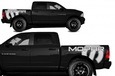 Dodge Ram Short Box Truck 1500/2500 2009-2014 Custom Vinyl Decal - MOPAR