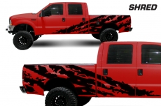 Ford F-250Truck 1999-2006 Half Side Custom Vinyl Decal - SHRED