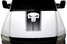 Ford F-250Truck 1999-2006 Punisher Hood Stripe Custom Vinyl Decal 