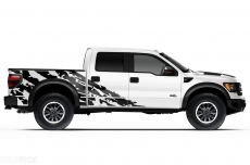 Ford Raptor Truck 2010-2014 Half Side Custom Vinyl Decal - SHRED