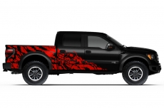 Ford Raptor Truck 2010-2014 Half Side Custom Vinyl Decal - NIGHTMARE