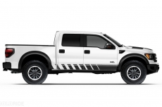 Ford Raptor Truck 2010-2014 Side Rocker Panel Stripes Custom Vinyl Decal - STROBE