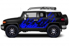 Toyota FJ Cruiser 2007-2014 Custom Half Side Decal Truck Wrap - BURST