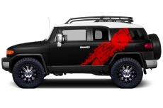 Toyota FJ Cruiser 2007-2014 Custom Half Side Decal Truck Wrap - FJ LOGO