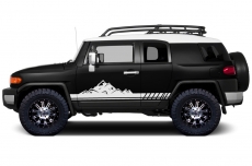 Toyota FJ Cruiser 2007-2014 Custom Side Stripe Decal Truck Wrap - FJ MOUNTAIN STRIPE