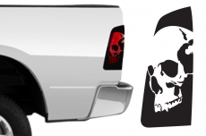 Dodge Ram 1500 Brake Light Vinyl Graphics Decal BLACK 2009-2014 SKULL