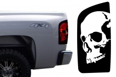 Chevrolet Silverado Truck 1500/2500/3500 Brake Light Vinyl Graphics Decal BLACK 2008-2013 SKULL