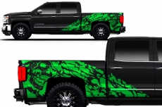 Chevy Silverado Truck 2014-2016 1500/2500 Halfside Bed Vinyl - NIGHTMARE