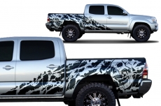 Toyota Tacoma 2005-2015 Short Bed Custom Half Side Decal Truck Wrap 4 Door - NIGHTMARE