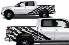 Ford F-150 2009-2014 Custom Half Side Decal Truck Wrap - SHRED