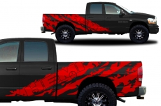 Dodge Ram Truck 2002-2008 Custom Vinyl Decal - HEMI SHRED