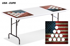 Universal Chess, Checkers, Beer Pong Game Mats For Folding Tables